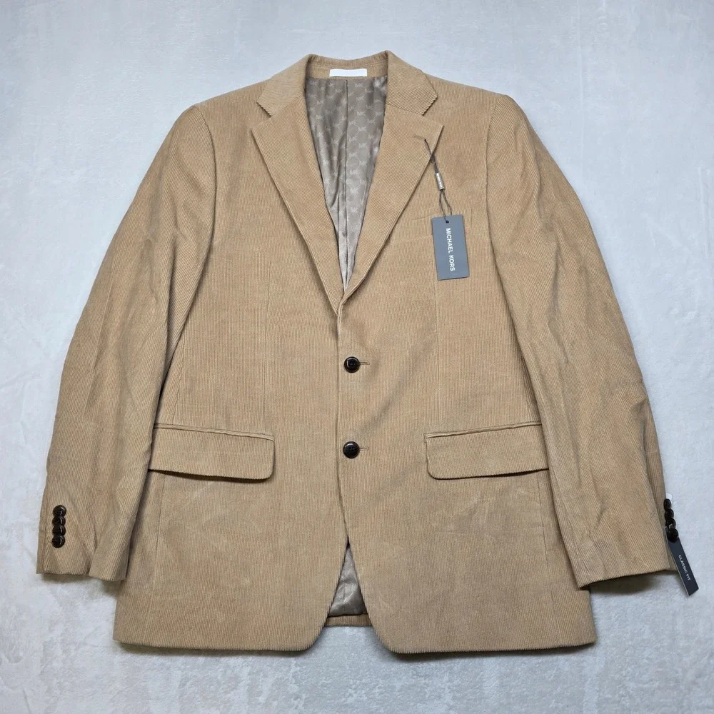 Michael Kors Corduroy Sport Coat Mens 38R‎ 38 Camel Tan Classic Fit $295
